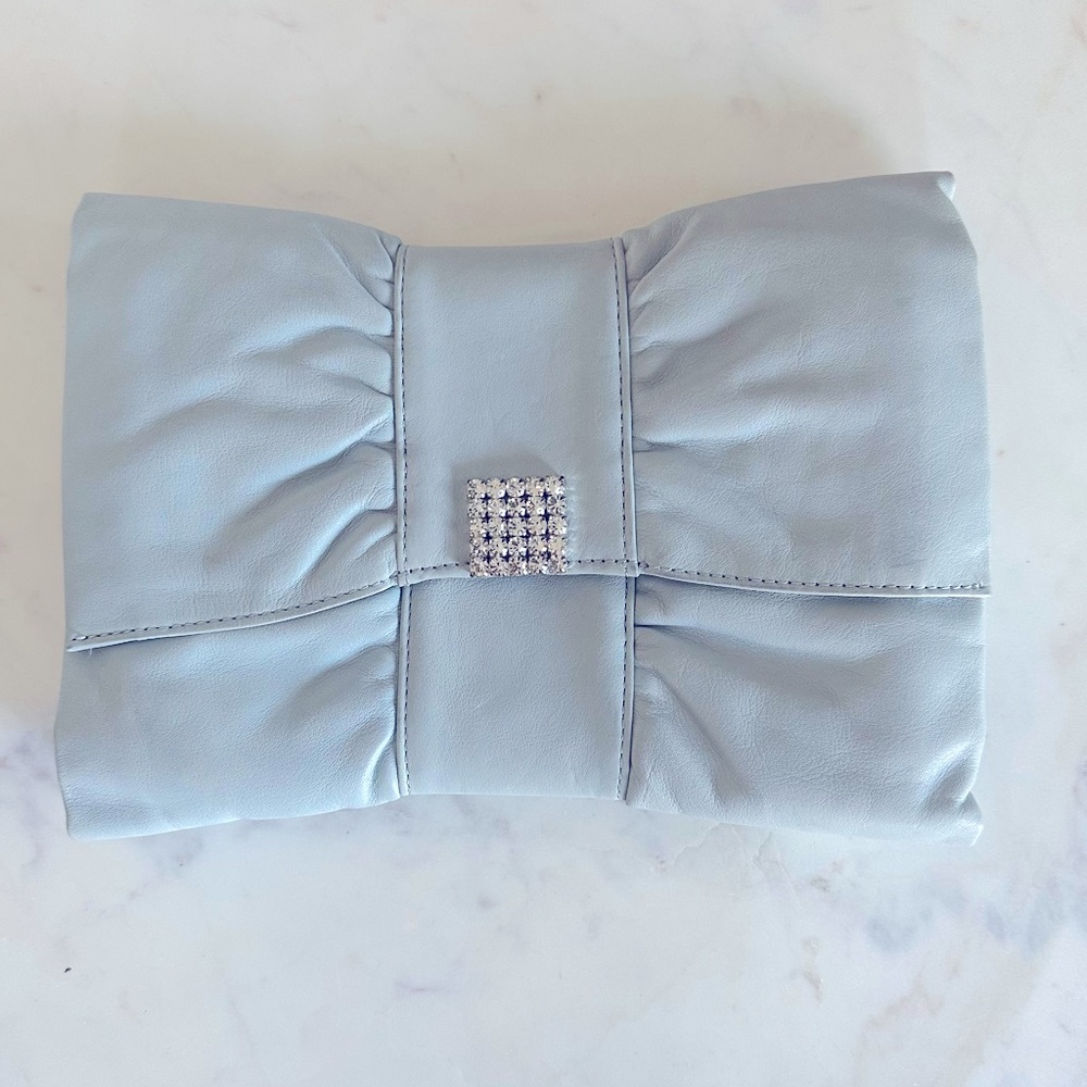 Gorgeous baby Blue leather clutch! Mint condition!!! - Picture 3 of 6